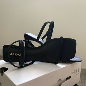 Aldo Okurr Black Slingback Sandal Sz 7